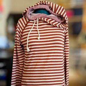 Cowl neck stopped sweatshirt